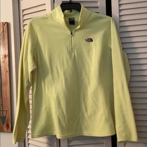 North Face Yellow Fleece 3/4 Zip Pullover